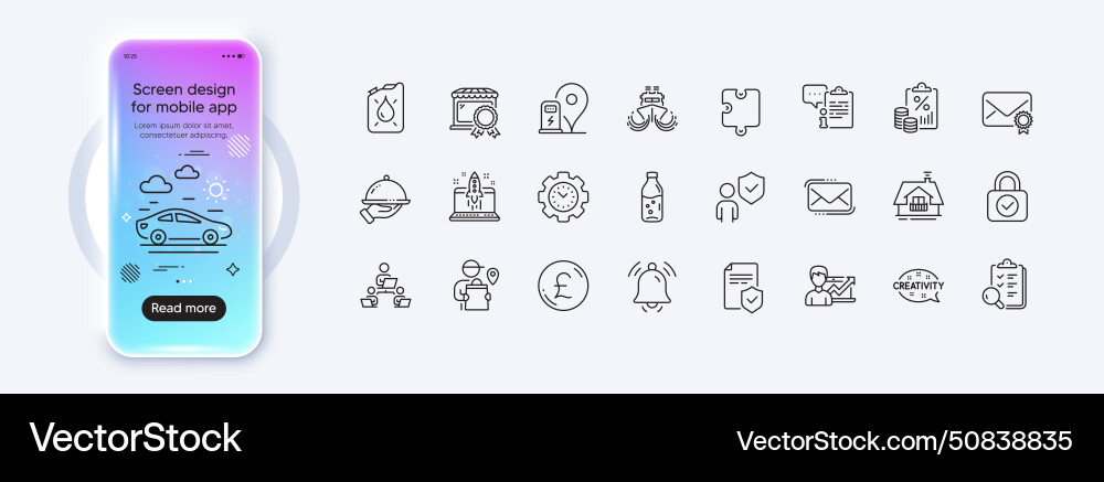 Time management notification bell and restaurant Vector Image