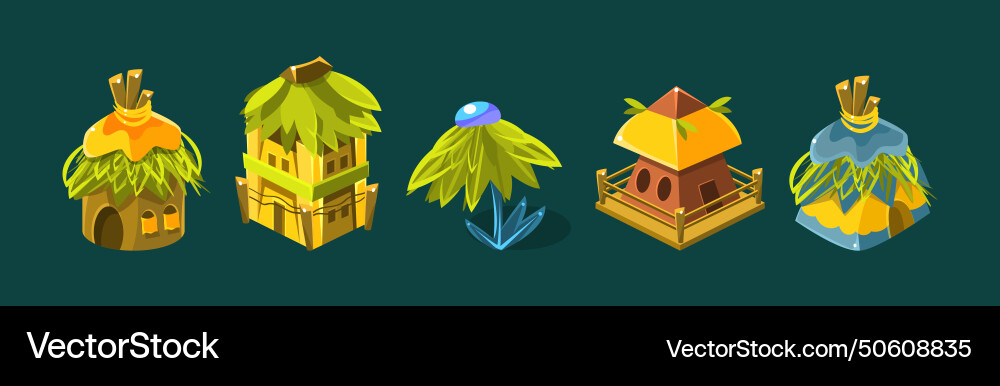 Tropical jungle design element and object Tropical jungle design element and object vector image