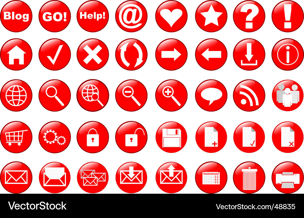 Web Icon Set Vector Image