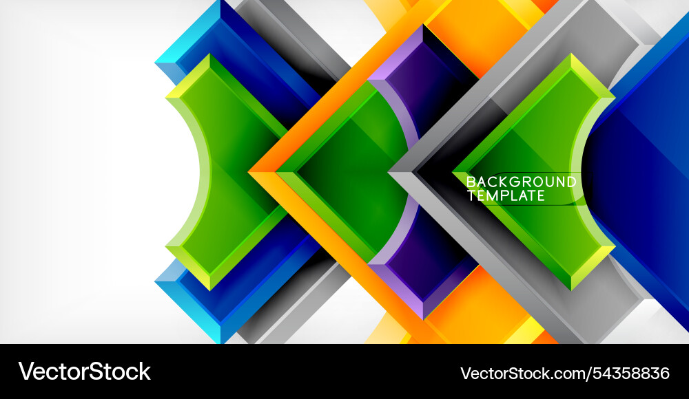 Arrow with round elements color geometric shapes Arrow with round elements color geometric shapes Vector Image