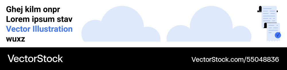 Blue clouds with text snippets and chat messages Blue clouds with text snippets and chat messages vector image