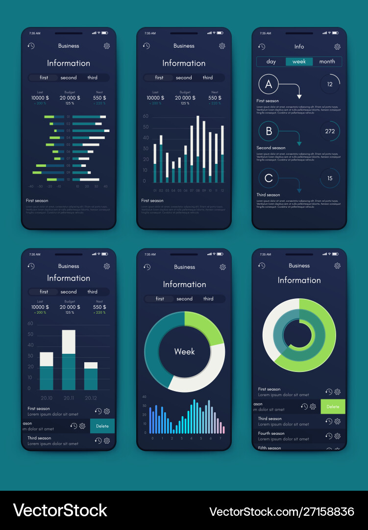 Different ui ux gui screens and flat web icons Different ui ux gui screens and flat web icons vector image