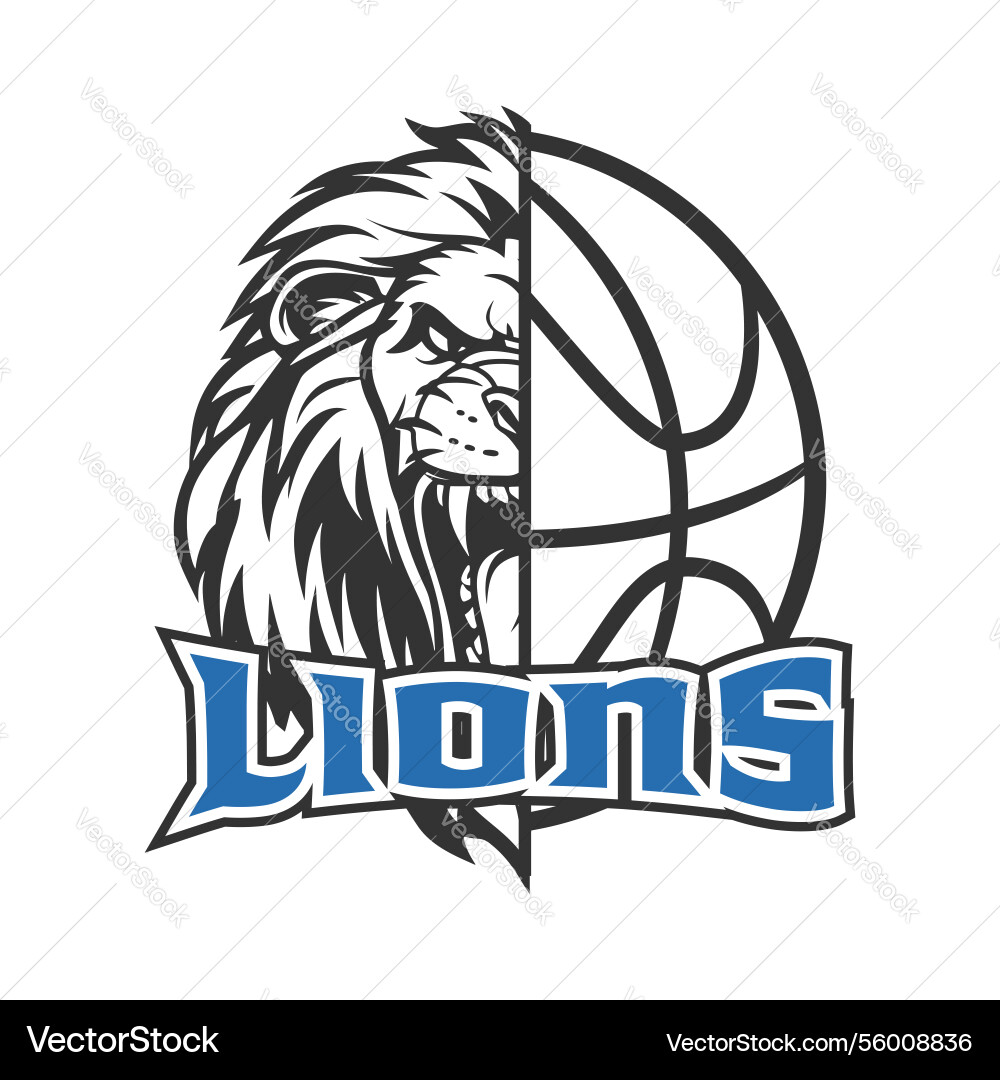 Lions Clip Kunst Design Basketball Lions Clip Kunst Design Basketball vektorbild
