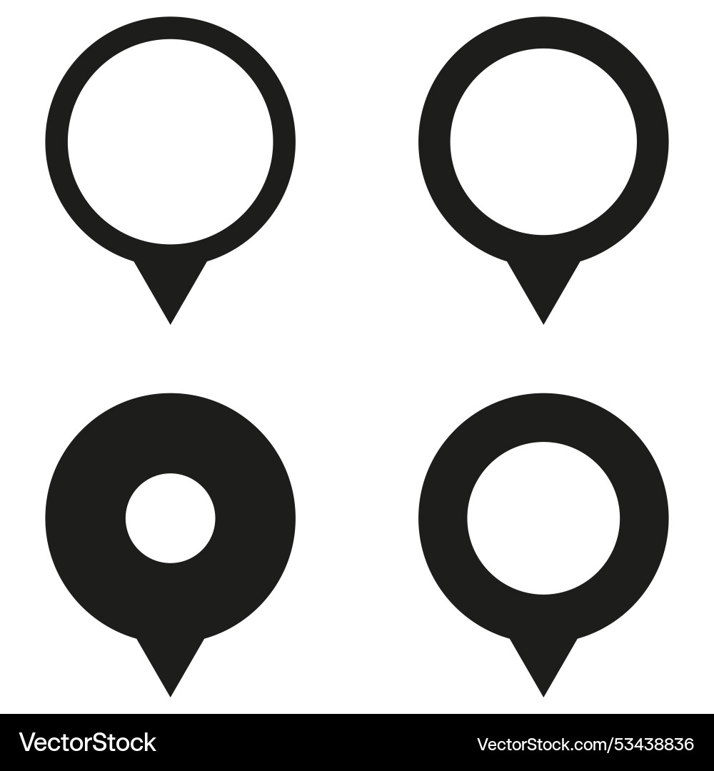 Map marker icons location pin symbols geolocation Map marker icons location pin symbols geolocation vector image