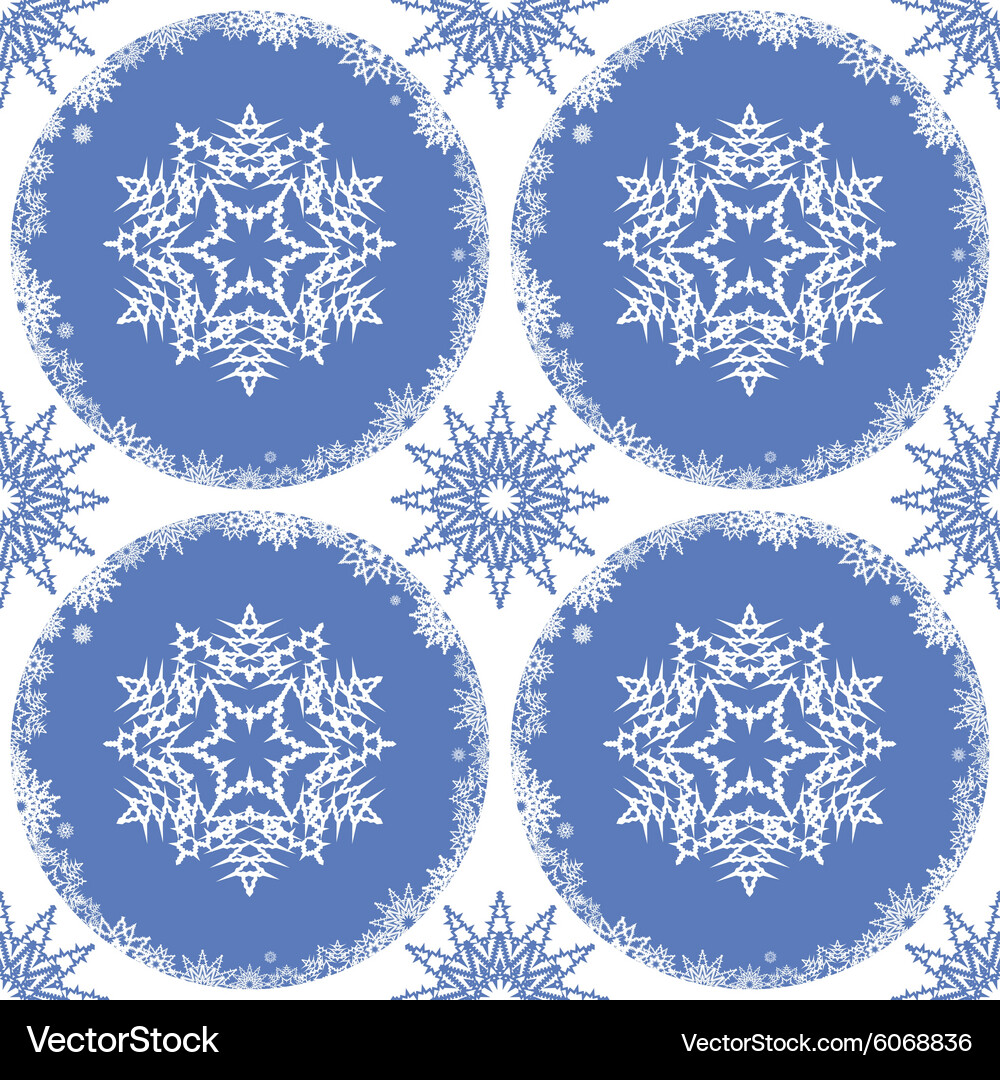 Seamless background with snowflake Vector Image