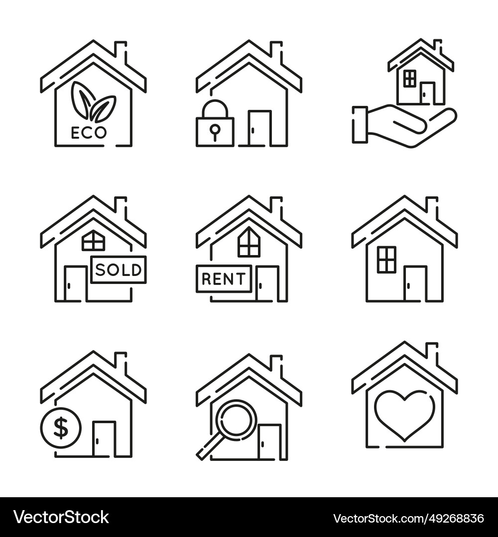 Set of house icons Set of house icons vector image