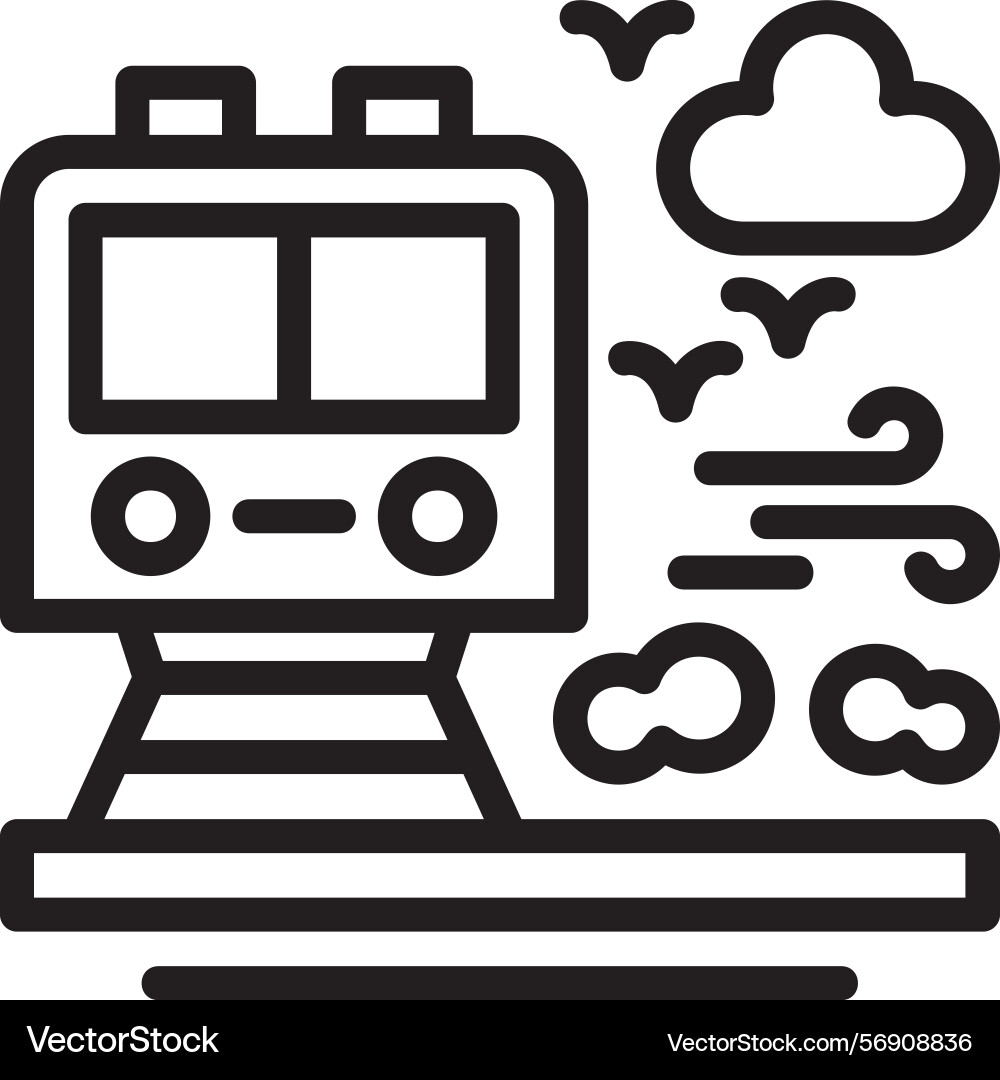 Train linear style icon design Vector Image
