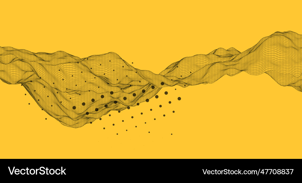 Abstract wave is made in a frame style template Abstract wave is made in a frame style template vector image