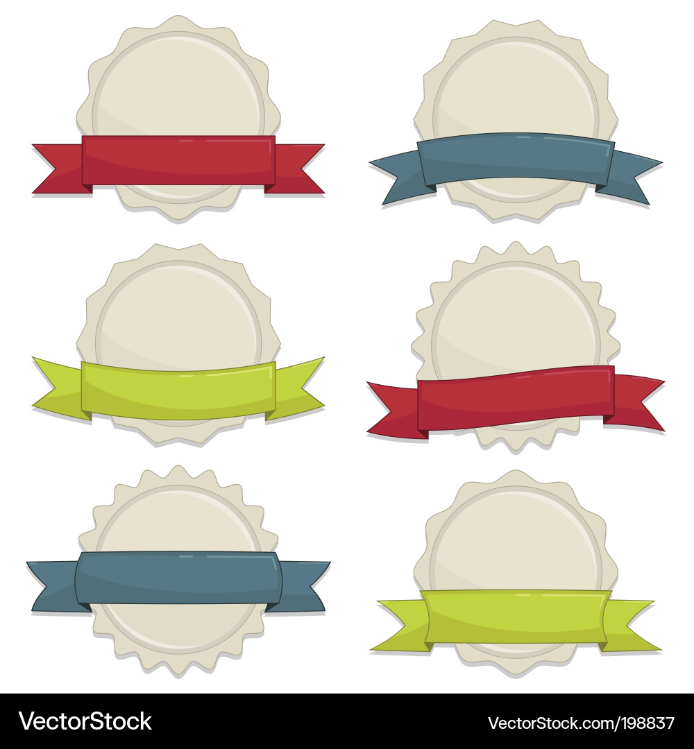 Ceremonial Seals with Banners Vector Image