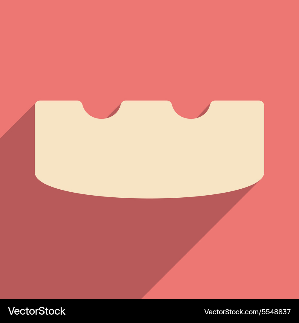 Flat with shadow icon and mobile application Vector Image