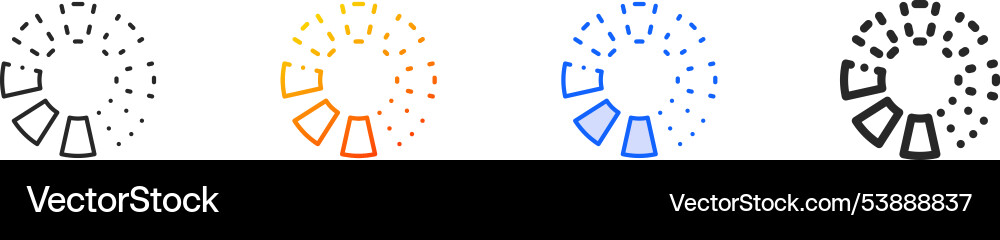 Loading iconthin linear gradient blue stroke Vector Image