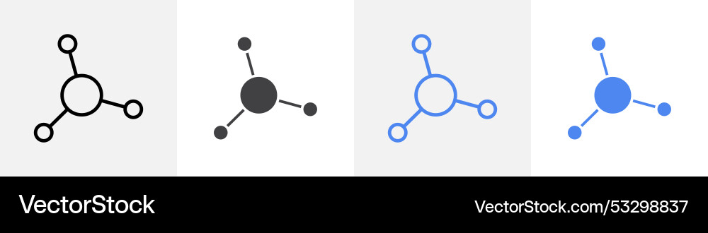 Molecule icon set use for web ui or app Vector Image