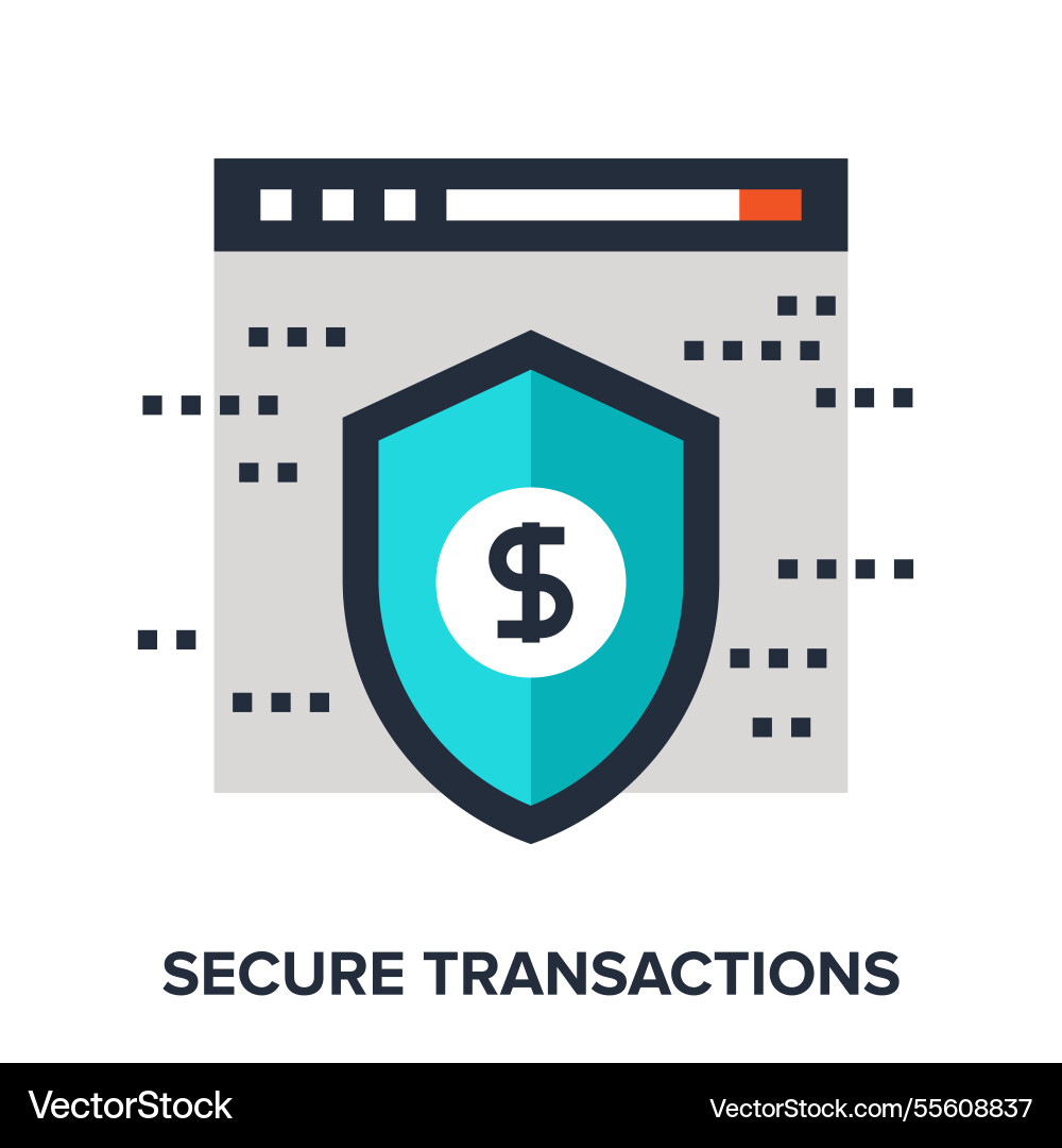 Secure transactions concept Secure transactions concept vector image