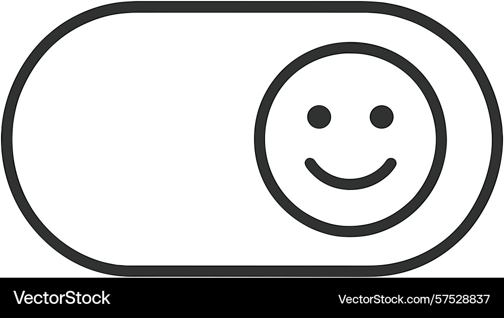 Smiley face toggle switch design used for user Smiley face toggle switch design used for user vector image