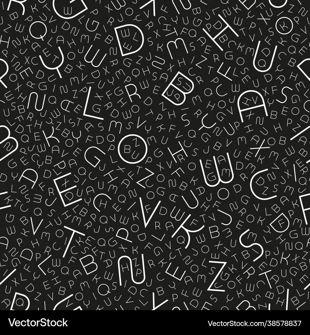 Stylish seamless alphabet pattern fashion Stylish seamless alphabet pattern fashion vector image