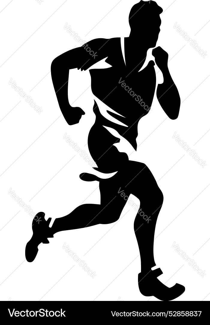 Swift stride running side view design sprint Swift stride running side view design sprint Vector Image