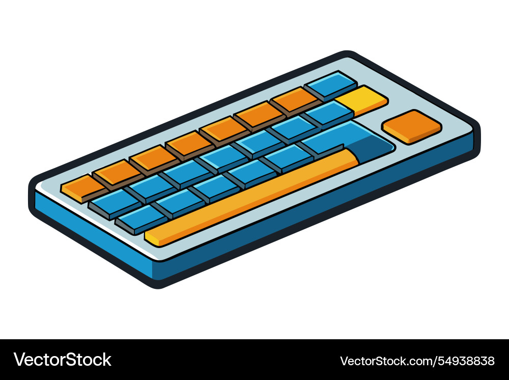 A colorful computer keyboard icon with unique A colorful computer keyboard icon with unique Vector Image