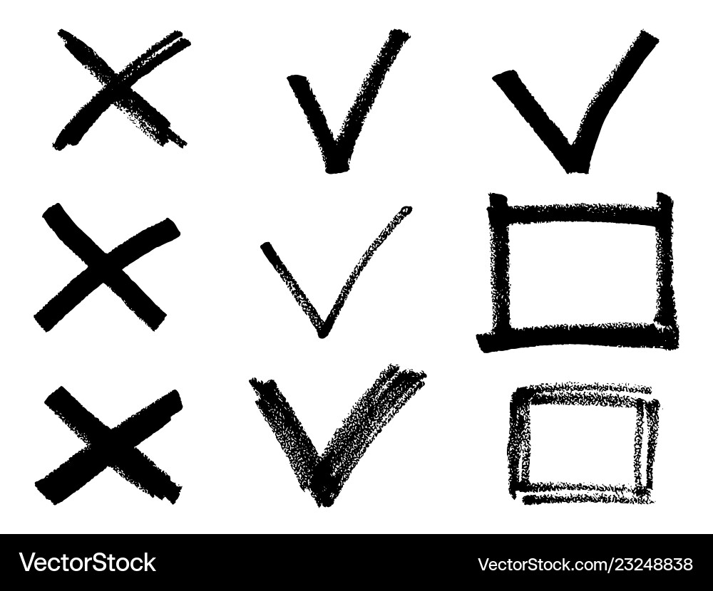Check Marks & Abstract Symbols vector image
