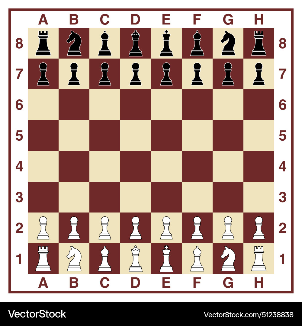 Chessboard Game Setup Vector Image