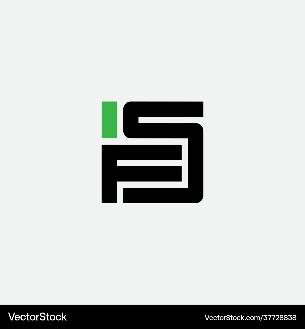 Fs - initials or logo f and s monogram Royalty Free Vector