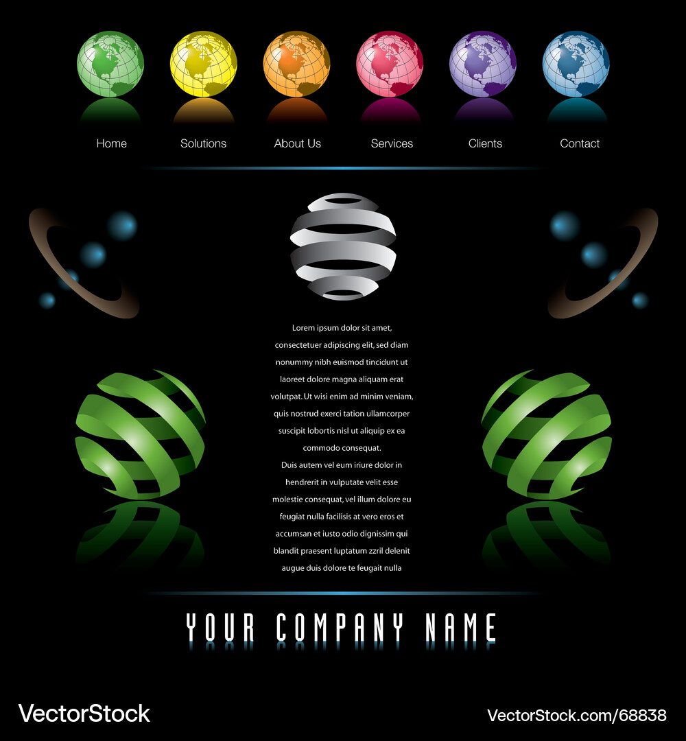 Global Sphere Concepts Vector Image