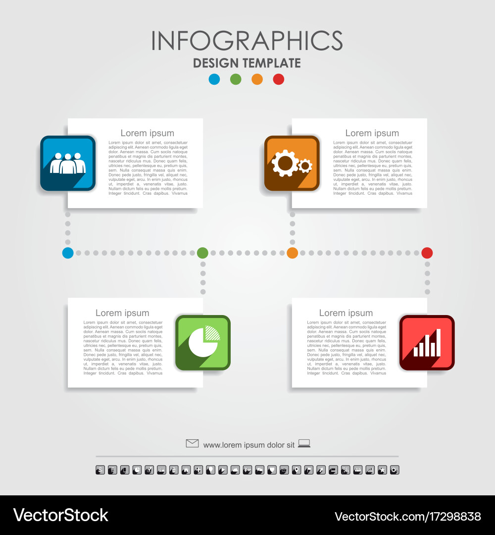 Infographic template can be used for workflow vector image