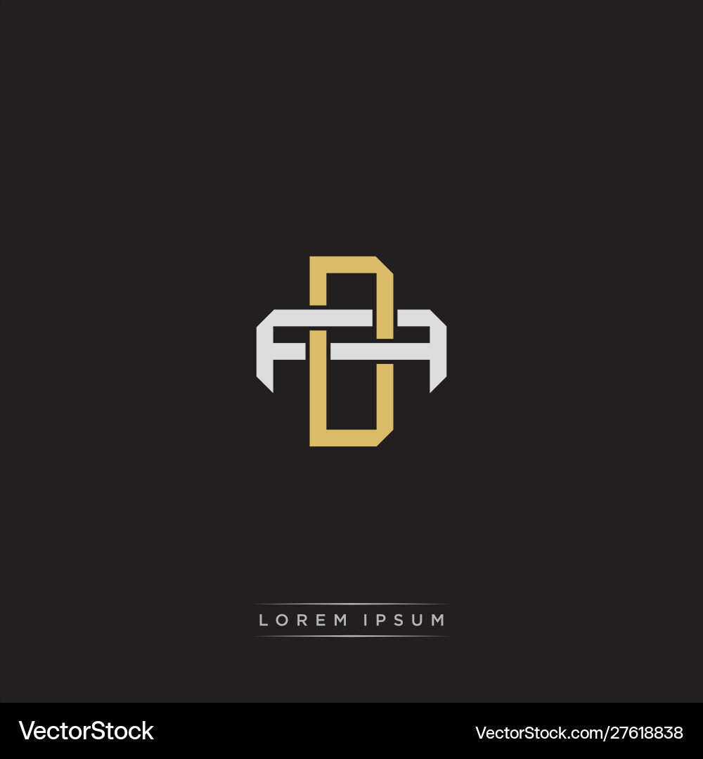 Interlocking Initial Logo Monogram vector image
