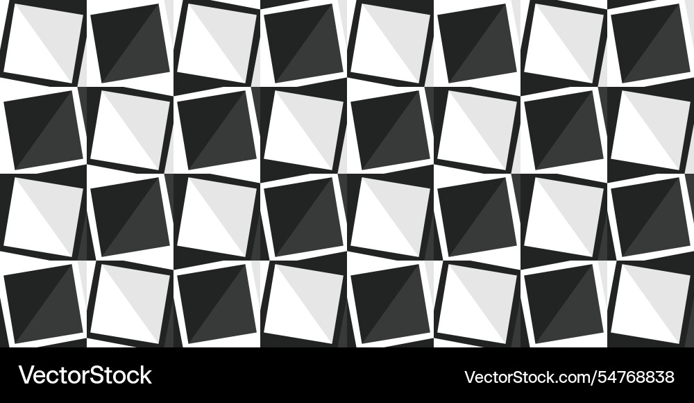 Retro chess pattern of square curved tiles vector image