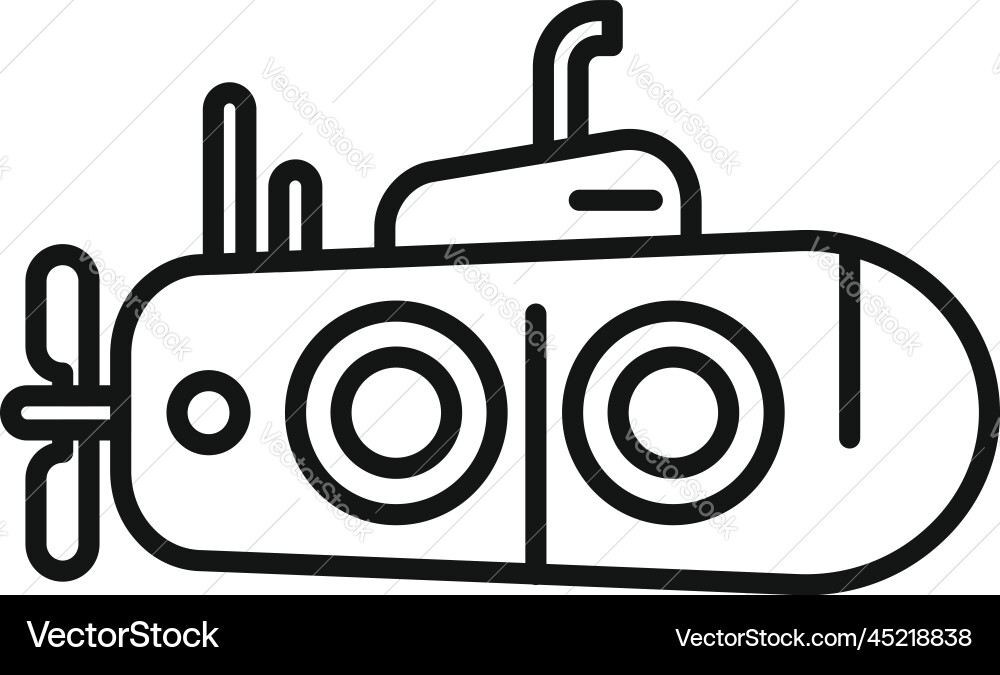 Submarine Ikone Umriss unter Wasser Boot Submarine Ikone Umriss unter Wasser Boot vektorbild