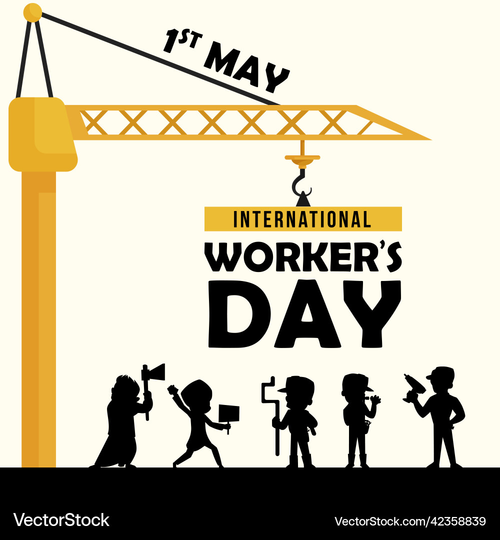 Banner design of international workers day Banner design of international workers day vector image