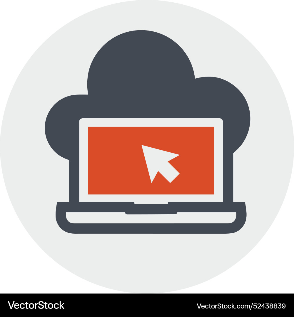 Cloud storage icon symbol image of the database Cloud storage icon symbol image of the database Vector Image