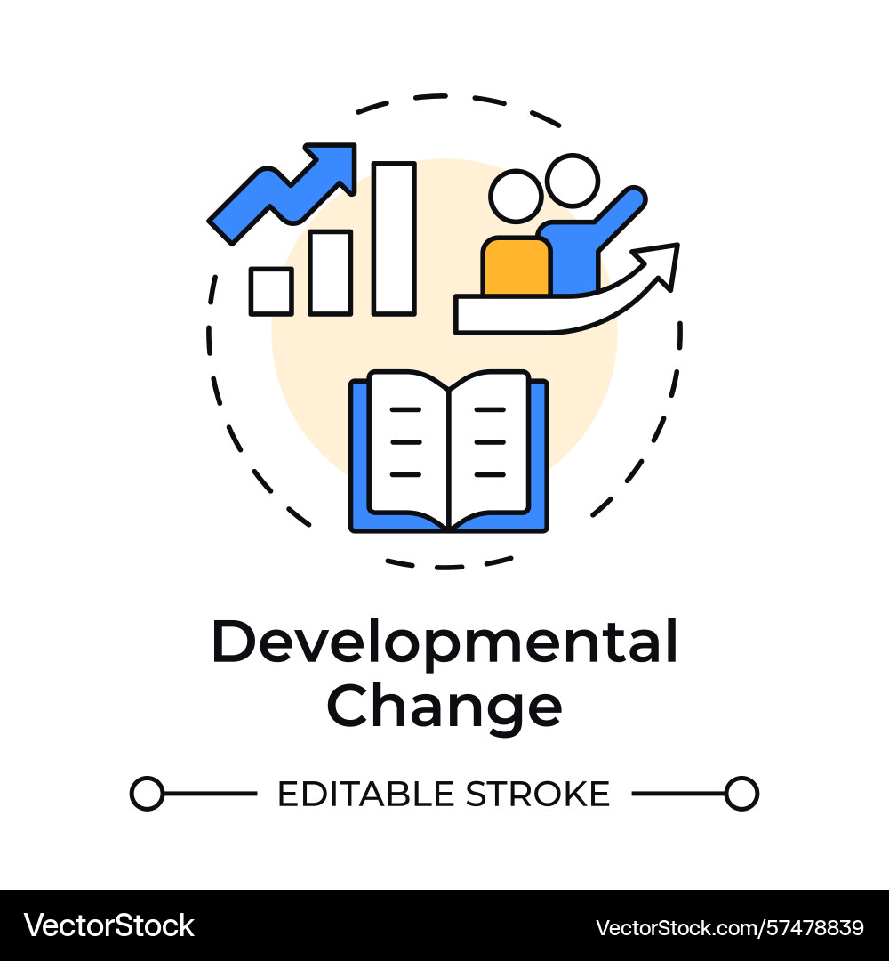 Developmental change multi color concept icon Developmental change multi color concept icon vector image