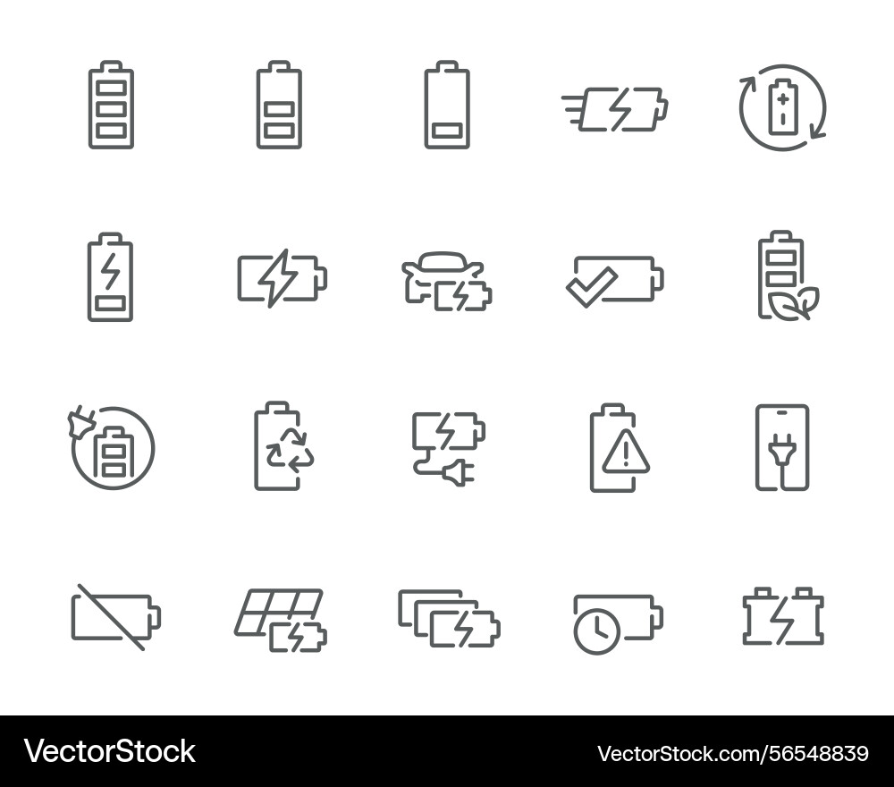 Editable icon set in line style Editable icon set in line style vector image
