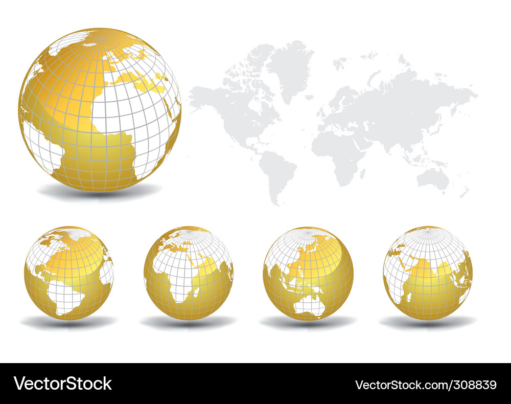 Global Map Collection Vector Image