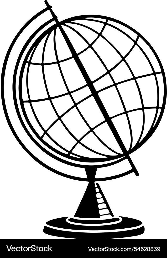 Globe world map art Royalty Free Vector Image - VectorStock