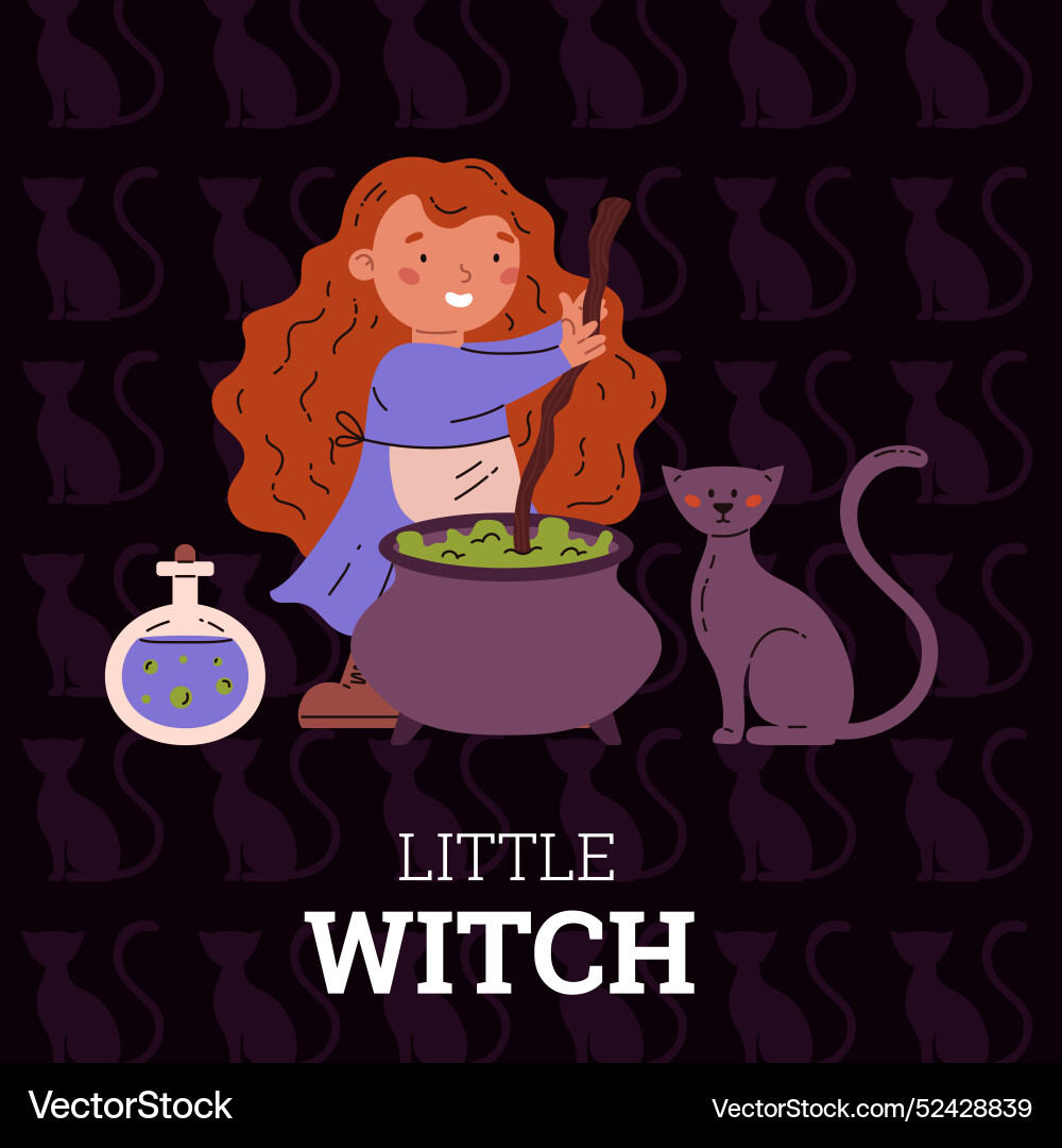 Halloween greeting card with a picture Halloween greeting card with a picture vector image