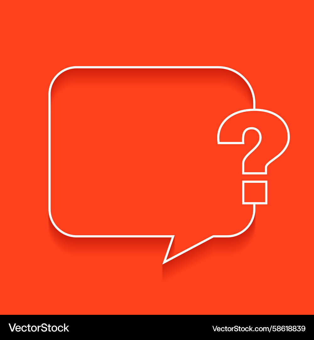 Line style faq and query question mark symbol Line style faq and query question mark symbol Vector Image