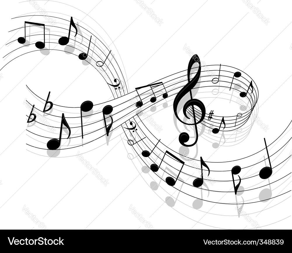 Musical Notes Background Vector Image