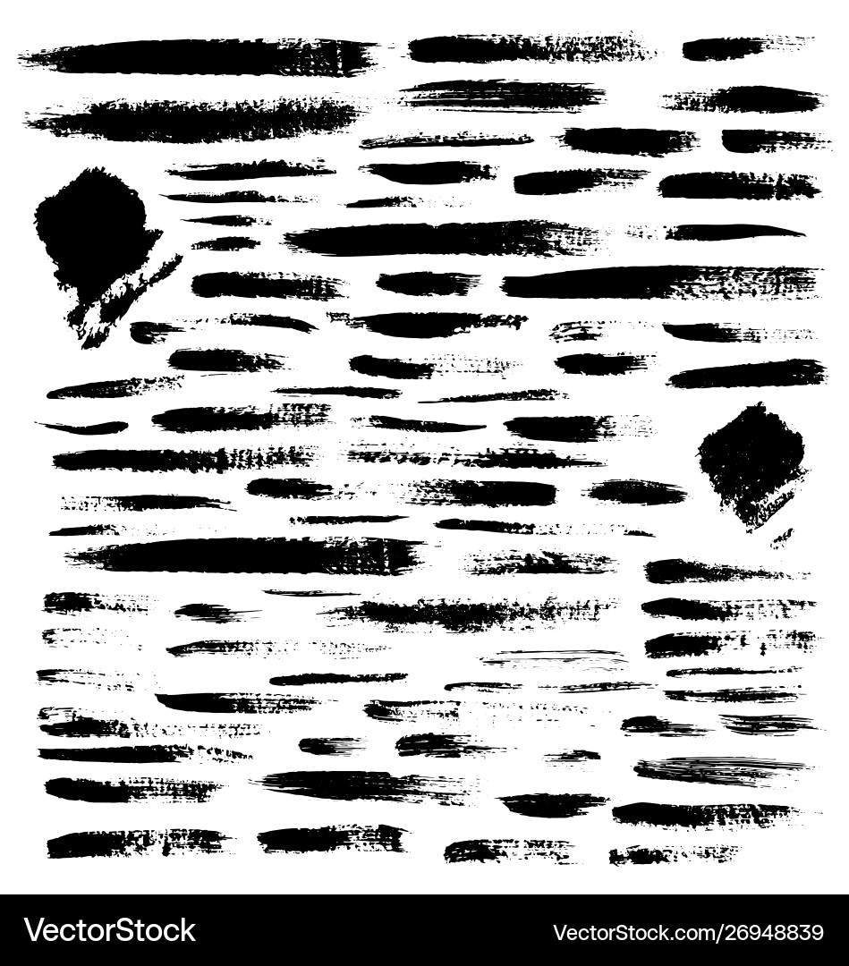 Set brushes grunge design elements Set brushes grunge design elements vector image