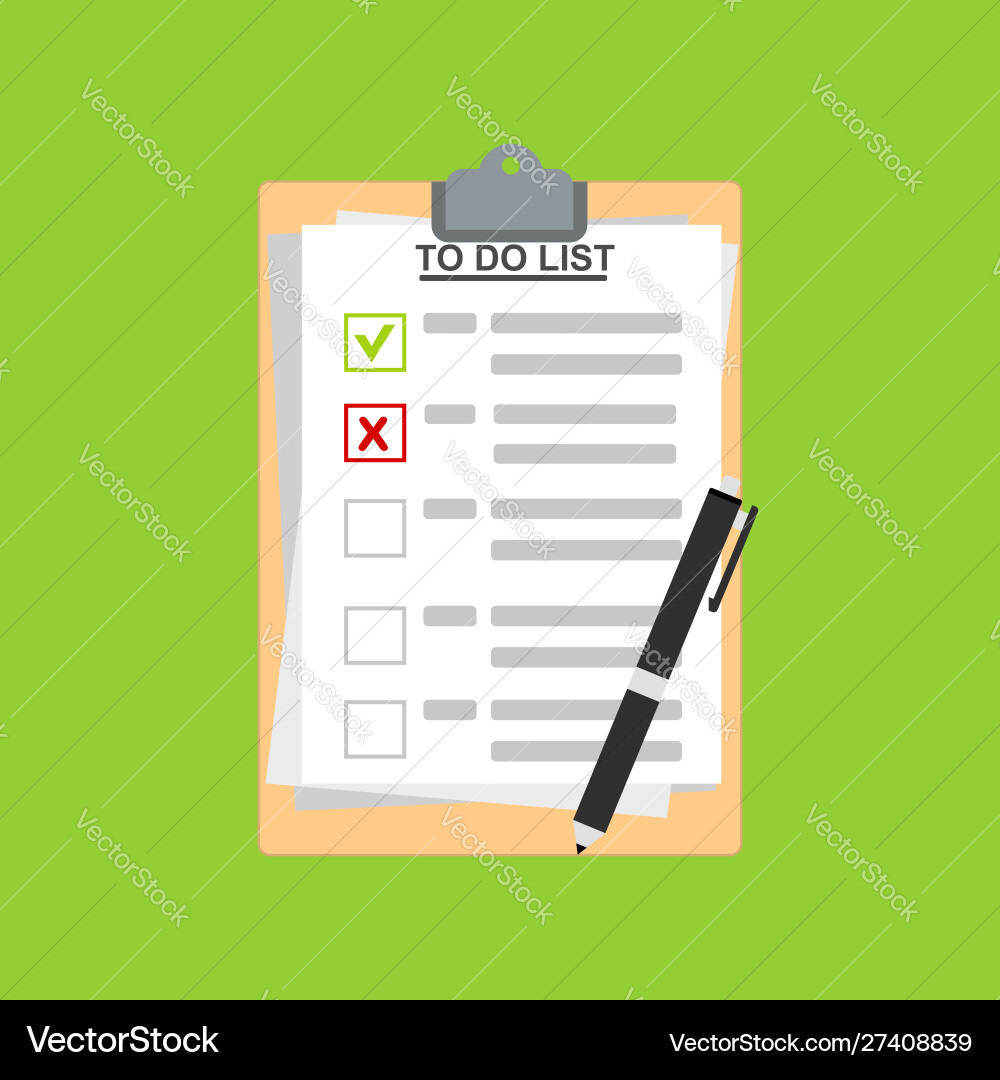 White checklist questionnaire paper square box White checklist questionnaire paper square box vector image