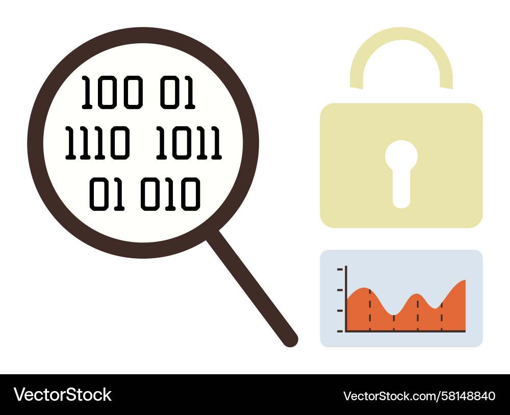 Data Security & Encryption Analysis Vector Image