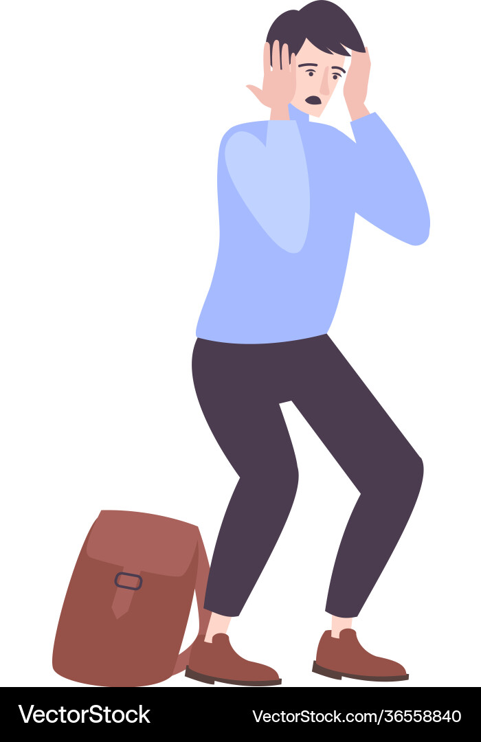 Forgetting mental problem composition vector image