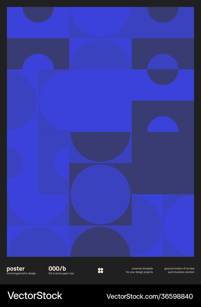 Geometric Poster Template Vector Image