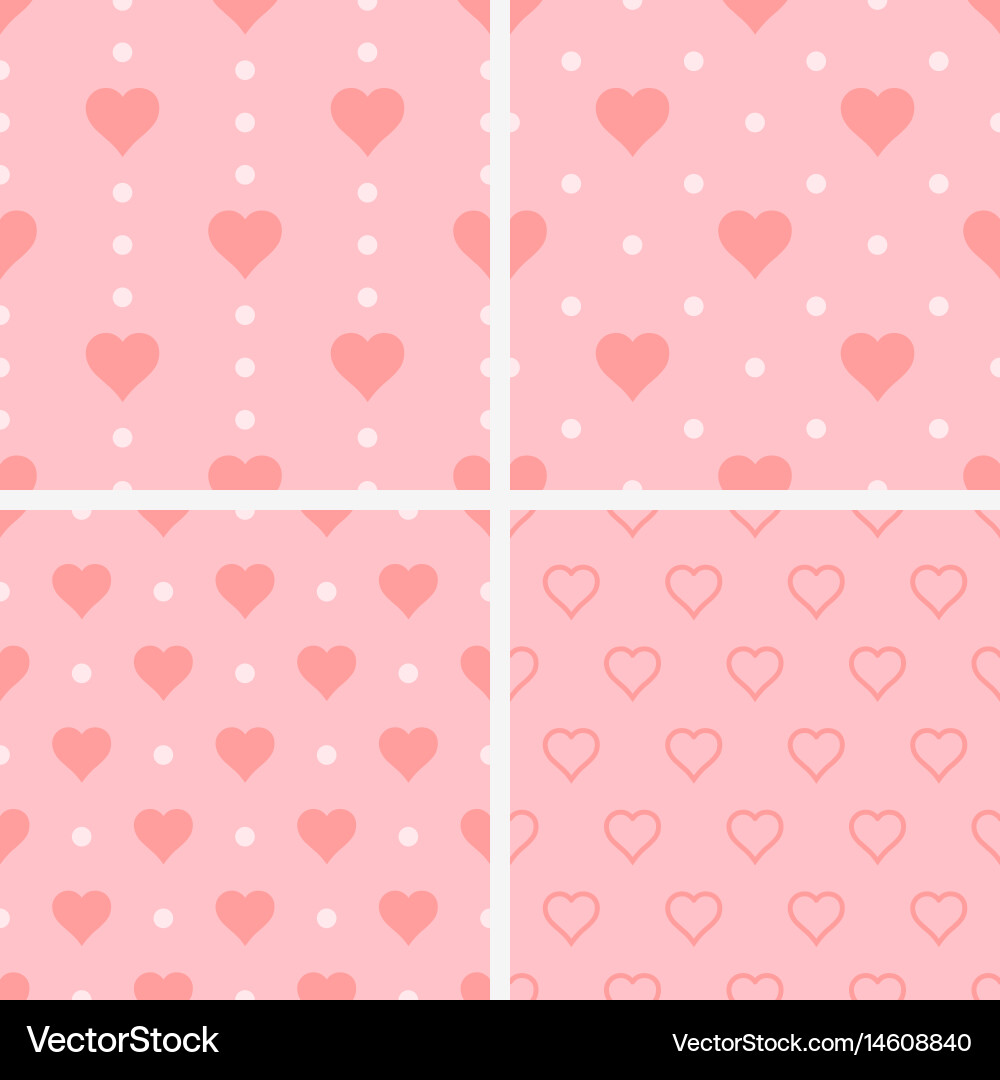 Heart Pattern Collection vector image