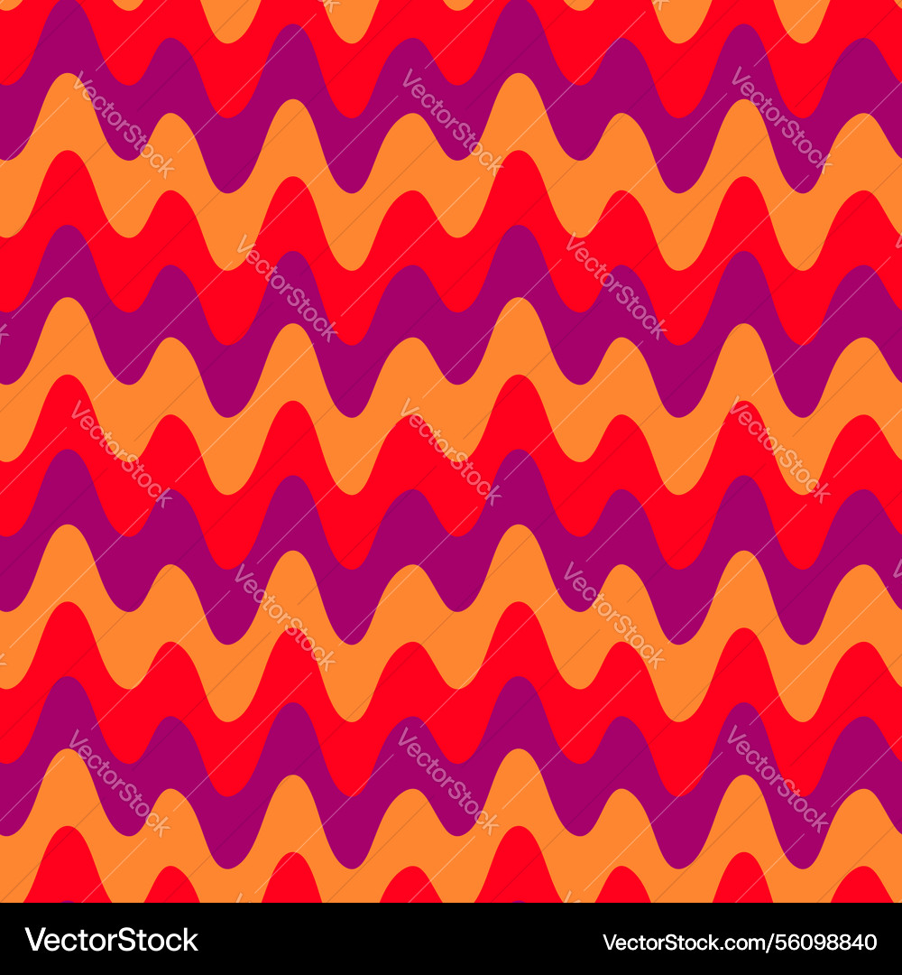 Retro psychedelic abstract waves pattern Vector Image