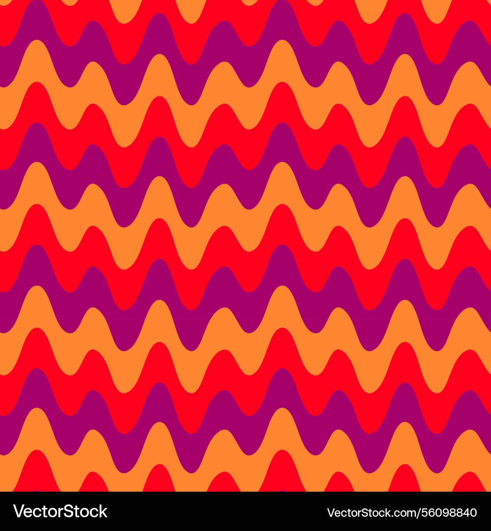 Retro Psychedelic Wave Pattern vector image