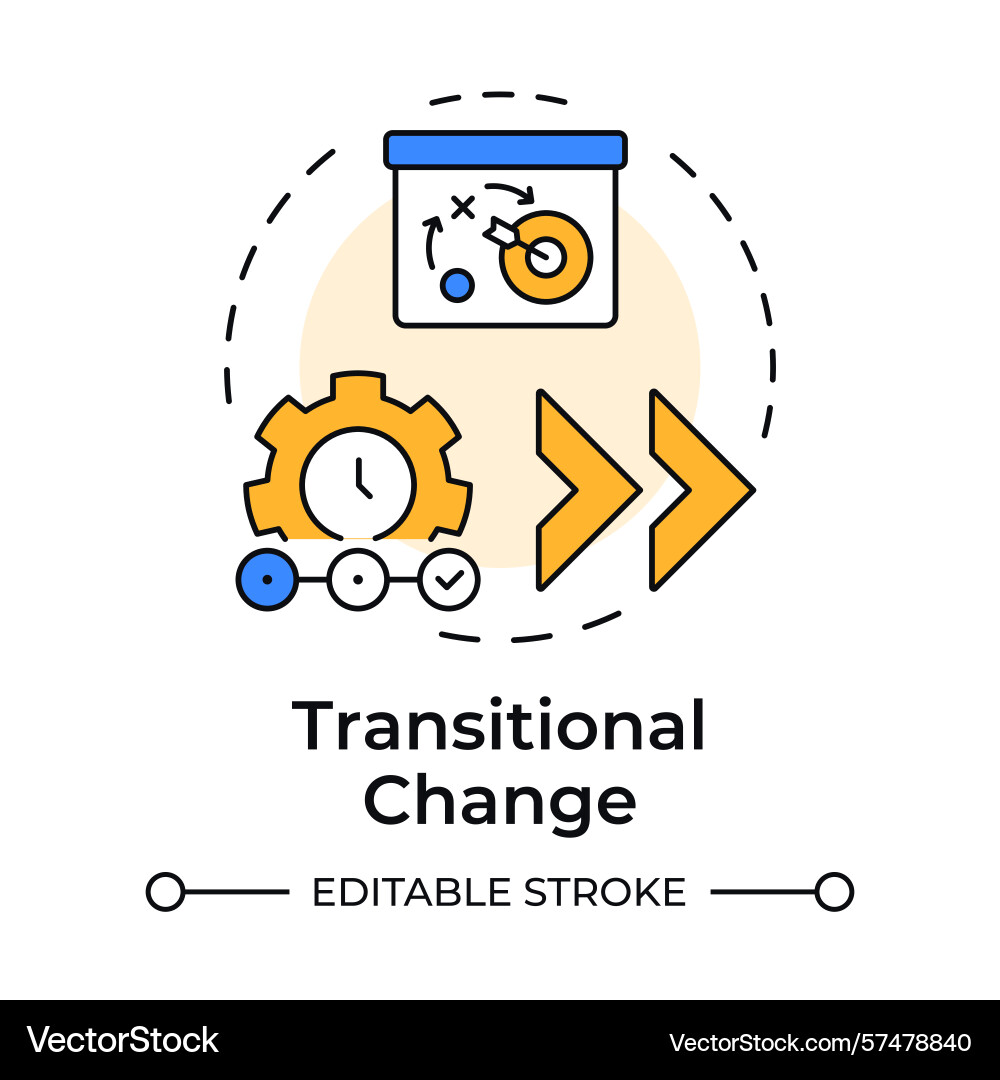 Transitional change multi color concept icon Transitional change multi color concept icon vector image