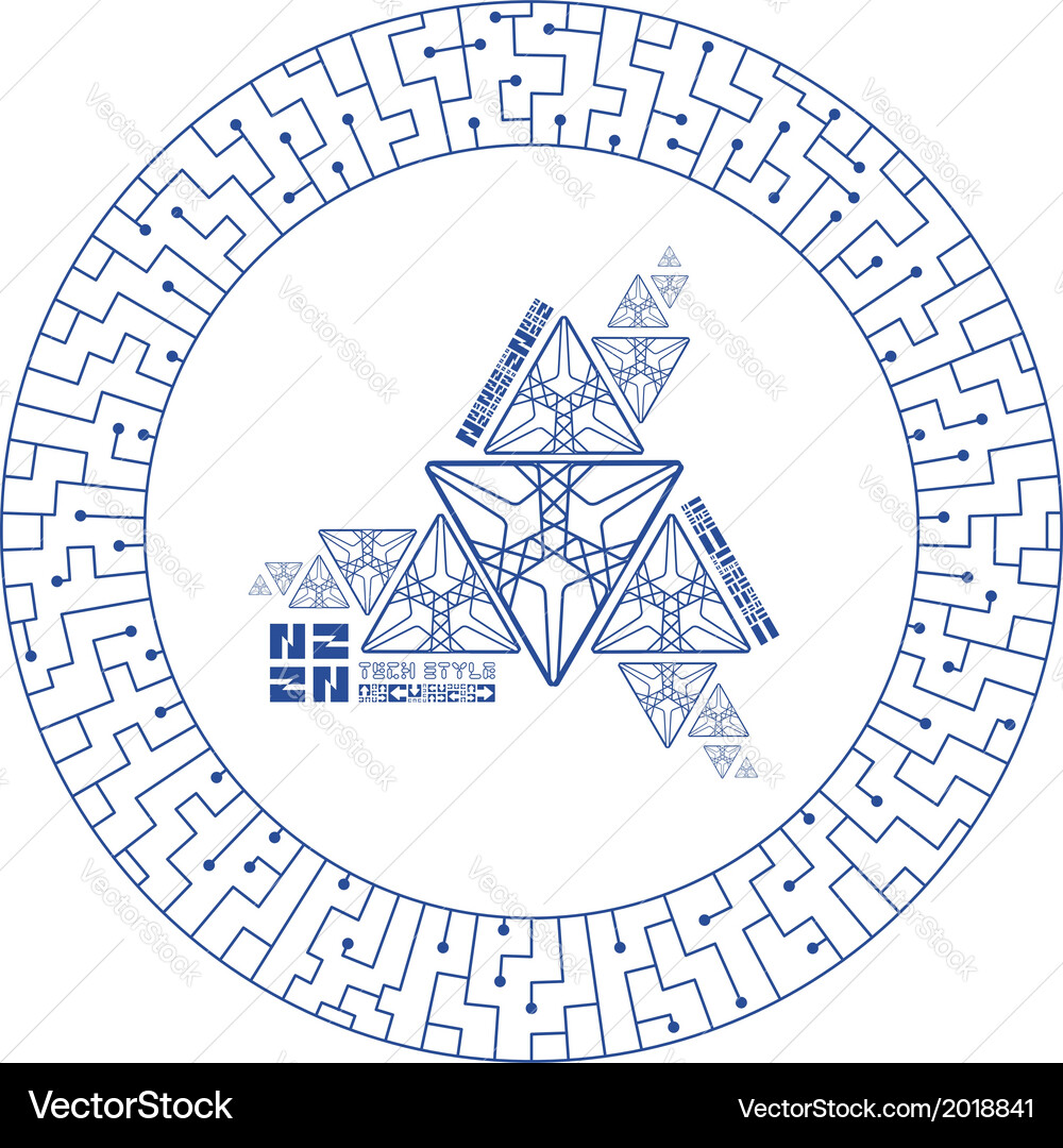 Digital Circuit Elements Vector Image
