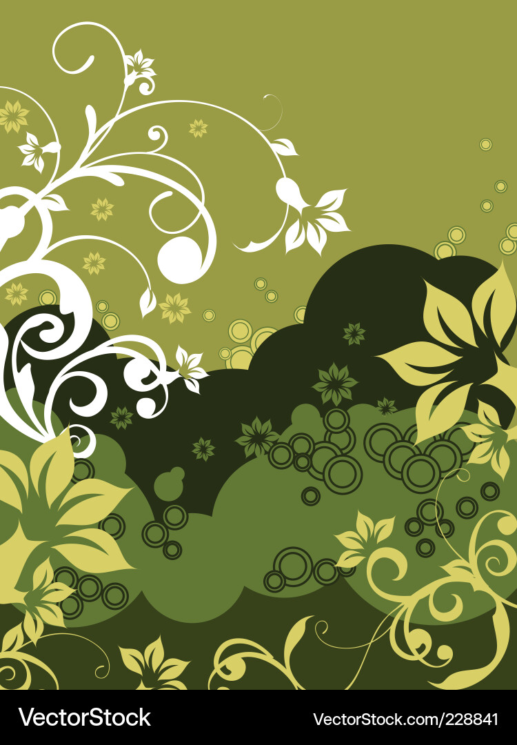 Elegant Floral Swirl Background Vector Image