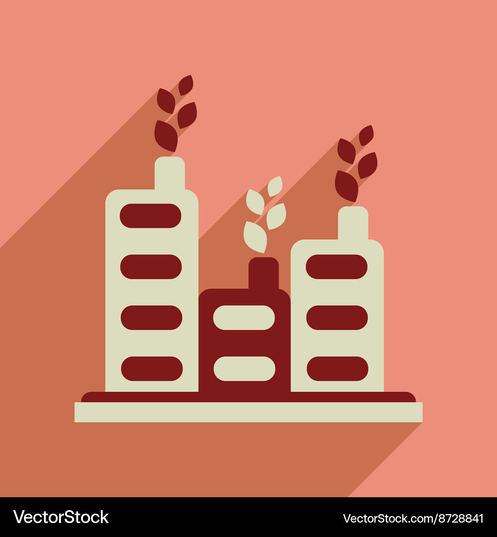 Flat web icon with long shadow Vector Image
